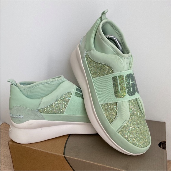 Ugg Neutra Chunky Glitter Platform Sneaker “Mint”- SZ 10 - Picture 2 of 11